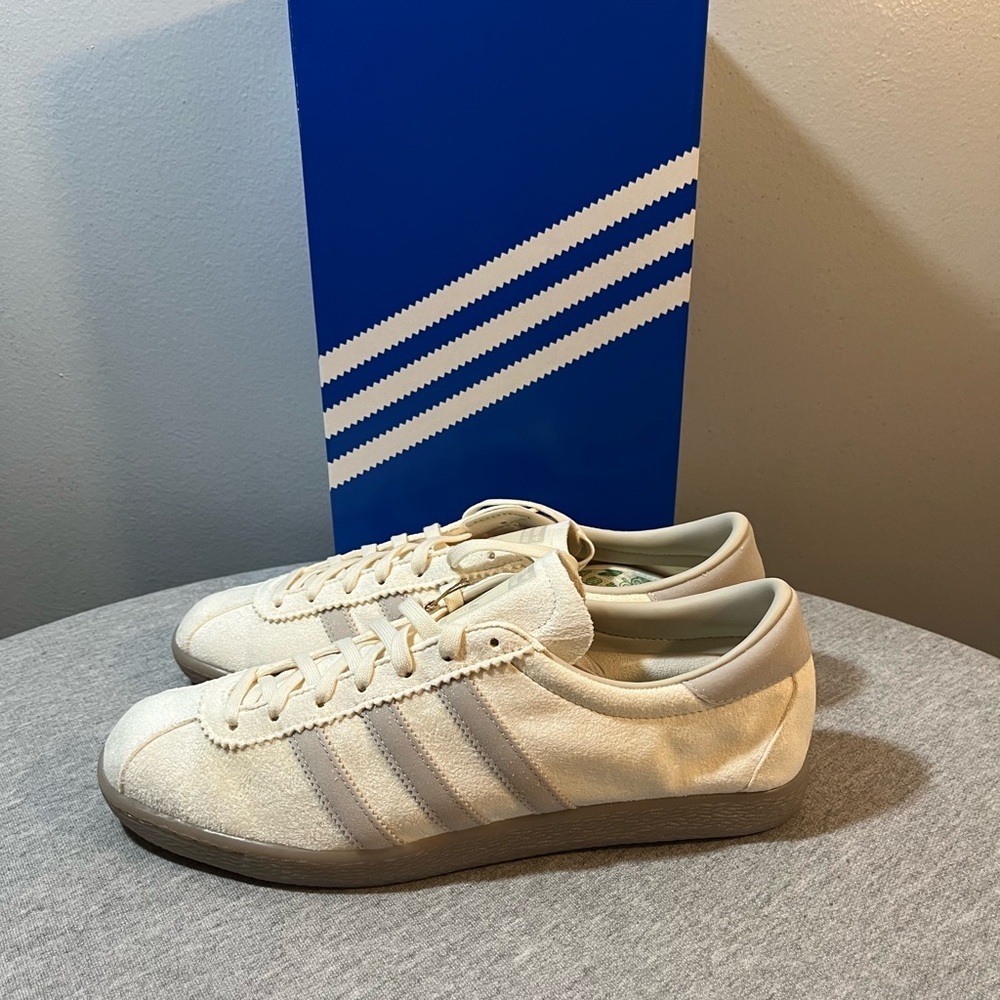 Adidas Tobacco Gruen Cream Bliss White Suede Sneakers Men's Size 10 GX6940​ - Picture 4 of 10